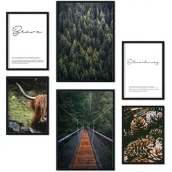 POSTER Set Mit 6 Usa Winter Wandbild A3 & A4 Rahmenlos