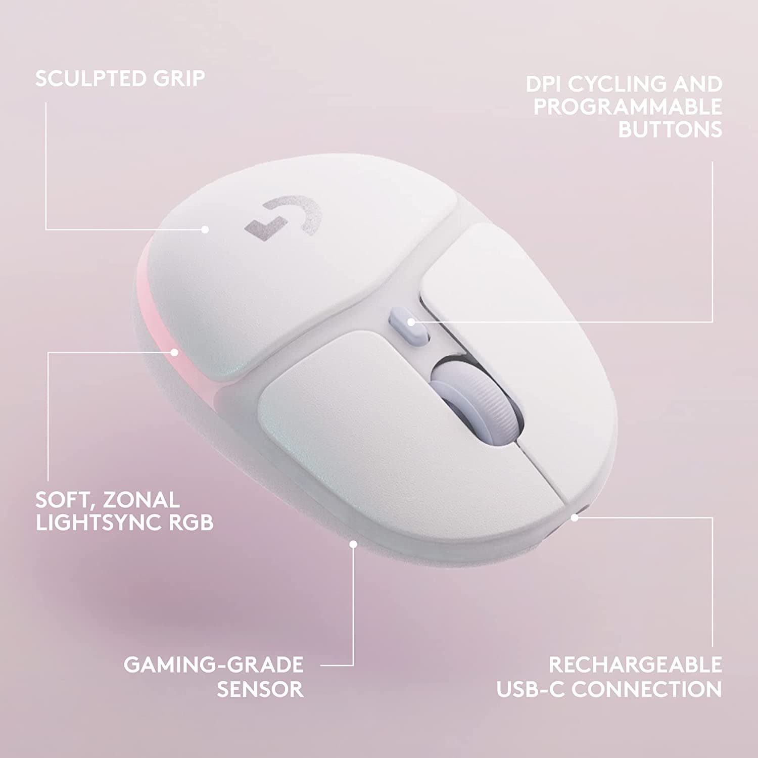 Logitech G705 Wireless Gaming Mouse - White