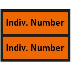 Warntafel, orange, Individualisiert, 400x300mm