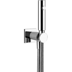 Gessi Rilievo, WC-Reinigungs-Brause mit einem Strahl, mit Wandanschlussbogen 1/2 und Halterung, nicht eigensicher, 59151710, Farbe: Messing PVD