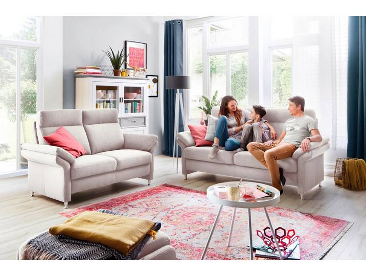 Home affaire Polstergarnitur Mailand, Set: 3-Sitzer, 2-Sitzer und Sessel, wahlweise mit Move-Funktion