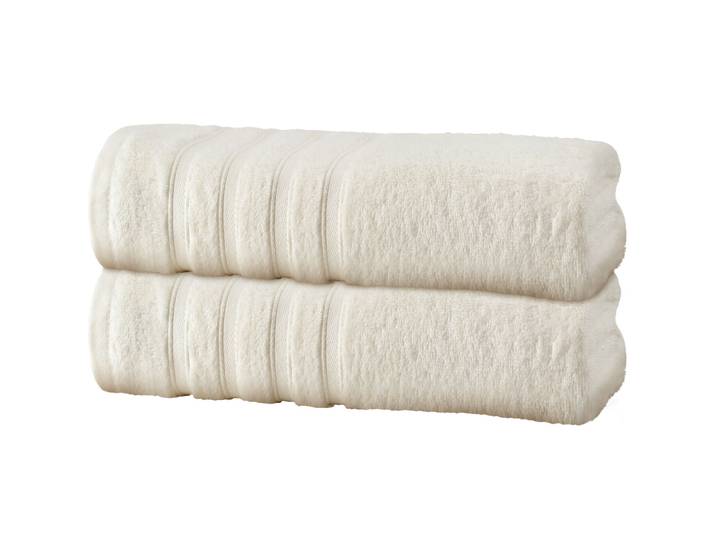 2er-Set Saunahandtücher, 50% Bambus & 50% Baumwolle, 70 x 200 cm, natur