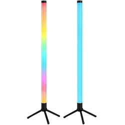 Stehleuchte Standlampe Wohnzimmerleuchte Regenbogen Fernbedienung USB RGB LED, Kunststoff, 1x LED 7W, DxH 37x113 cm