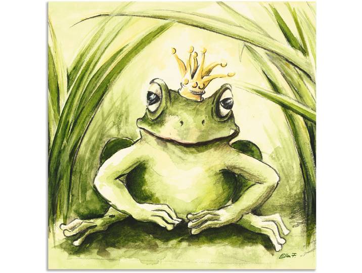 Wandbild ARTLAND Kleiner Frosch , grün (farbe bild(er): grün), B:30cm H:30cm, Bilder, Wandbild, als Alubild, Leinwandbild in verschied. Grössen
