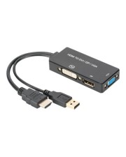 Assmann Videokonverter HDMI DVI DisplayPort VGA Schwarz (AK-330403-002-S)