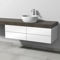 Sanipa Waschtischunterschrank „2morrow“ 1200 × 340 × 520 mm in Weiß (glanz)