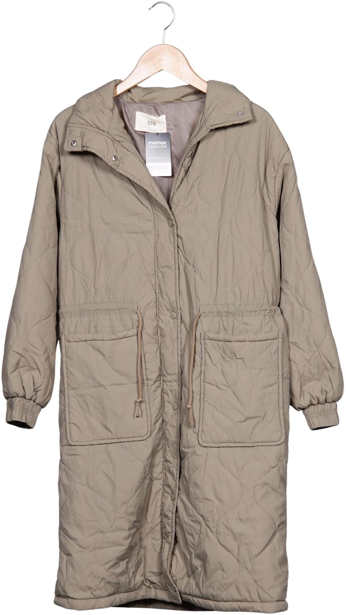 Stradivarius Damen Mantel, Beige, Gr. S, Synthetik - Second Hand