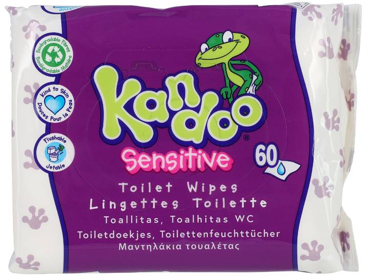 Kandoo Toilettenfeuchttücher Sensitive 60 Stück
