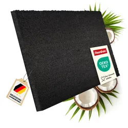 floordirekt Fußmatte Kokos   Schwarz   17 mm