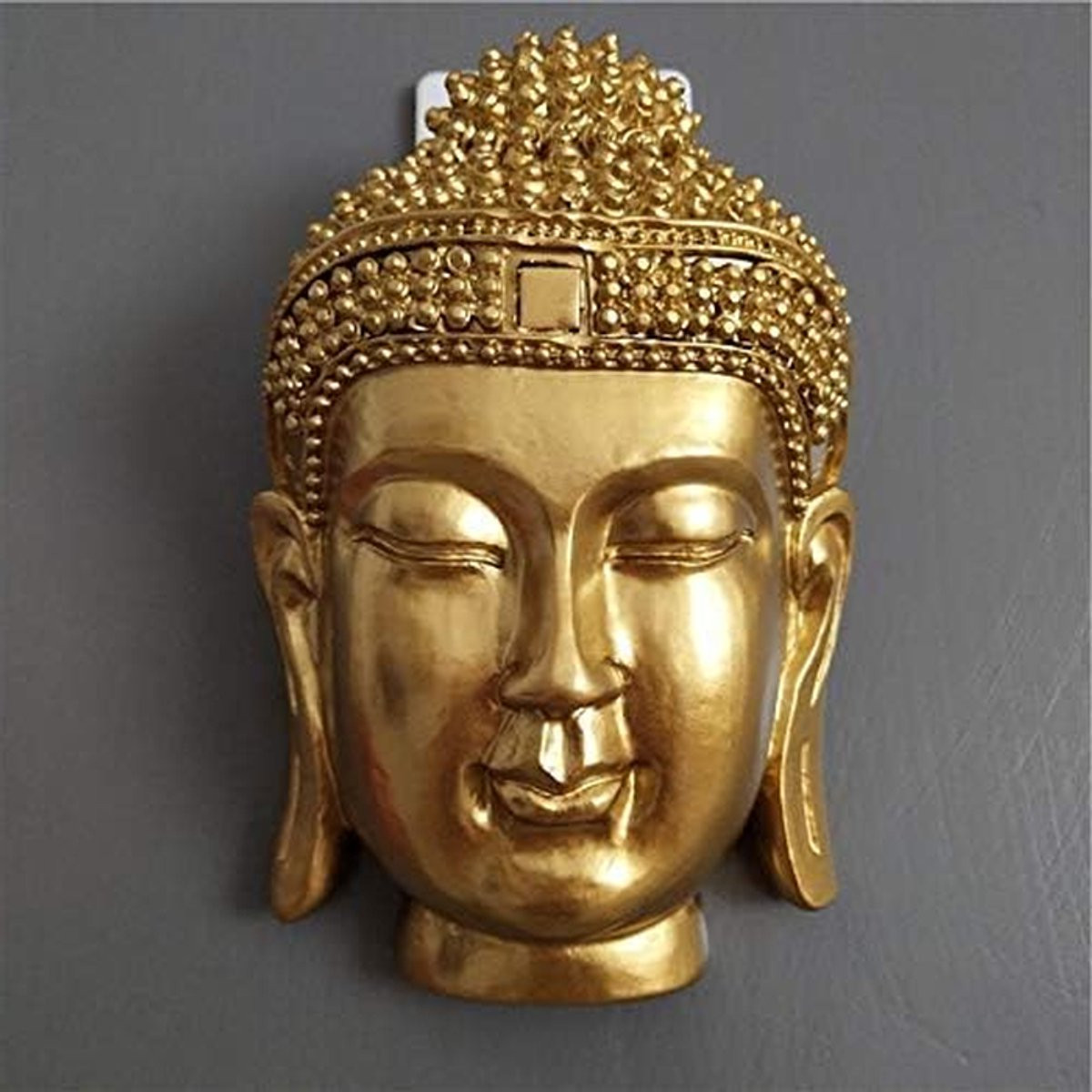 Buddha Hoofd Beeld - Zen Boeddha Sculptuur Ornament voor op een tafel of in de tuin