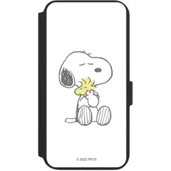 Nivocase Klapphülle für Samsung Galaxy S22+ Handyhülle aus Kunst Leder NIVOflip schwarz Liebe Peanuts (Samsung Galaxy S22+), Smartphone Hülle, Schwarz