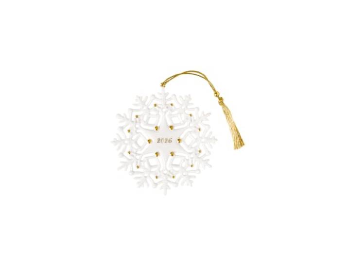 Villeroy & Boch - Christmas Classics Ornament Schneeflocke 2026 Gold, Limitiert, Weihnachtsdeko, Handbemalt, Echtgold, Sammlerstück, Weihnachtsdekoration, Deko Weihnachten, Premium Porzellan