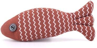 Uplift Treasures Interactive Fish Cat Kicker Toy 20cm Red