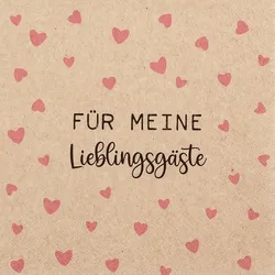 Serviette Meine Lieblingsgäste 20tlg. Papier Bunt
