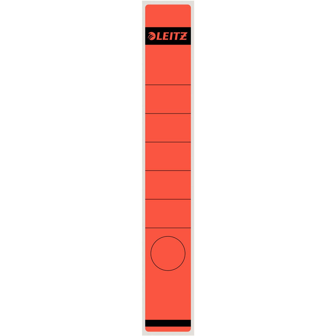 LEITZ 10 Ordneretiketten 1648 rot für 5,2 cm Rückenbreite