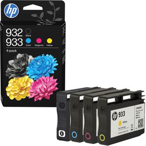 HP Tinte 932 + 933 Multipack, 6ZC71AE, schwarz, cyan, magenta, gelb