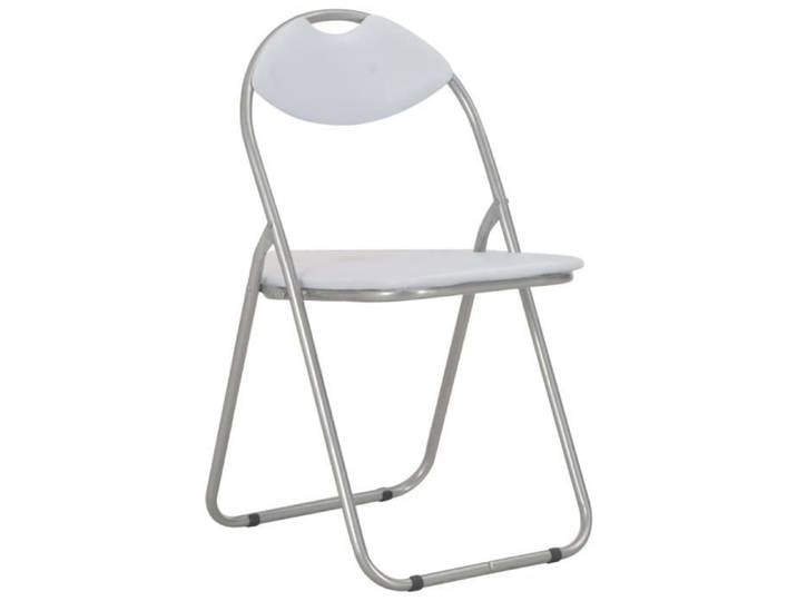 Chaises pliantes à manger lot de 6 blanc similicuir Dilwe7407563553234