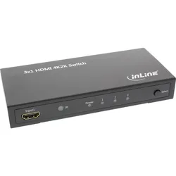 INLINE HDMI Switch / Umschalter, 3 Eingänge auf 1 Ausgang, 4K2K, 3D, HD Audio