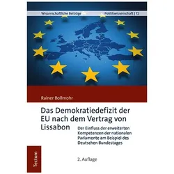 Das Demokratiedefizit der EU nach dem Vertrag von Lissabon, Fachbücher von Rainer Bollmohr