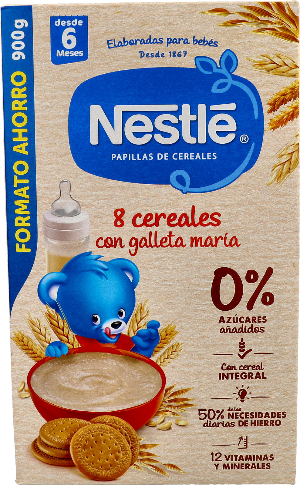 Nestle nestle papilla 8 cereales galleta maria 725 g