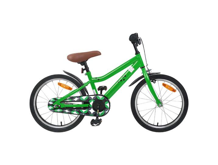 vidaXL Kinderfahrrad 18 Zoll für 5-7 Jahre alt Grün
