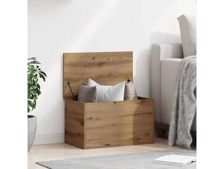 Boîte de Rangement - - Chêne Artisanal - 60x35x35 cm - Marron - Style Moderne