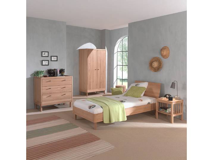 Chambre d'ado Commode - 4 élém. 100cm Marron/Chêne