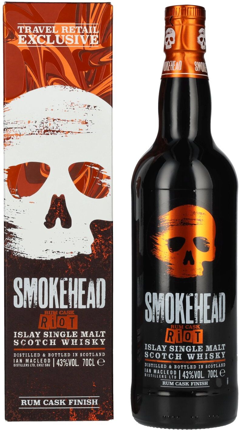 Smokehead Whisky Smokehead RUM RIOT Islay Single Malt Scotch Whisky 43% Vol. 0,7l in Geschenkbox