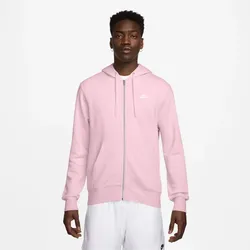 NIKE Club Fleece-Kapuzenjacke Herren 663 - pink foam/pink foam/white S