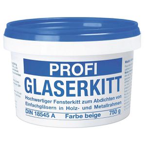 Baufan Spachtelmasse Profi Glaserkitt, beige, für Holz & Metall, Innen- & Außenbereich, 750g
