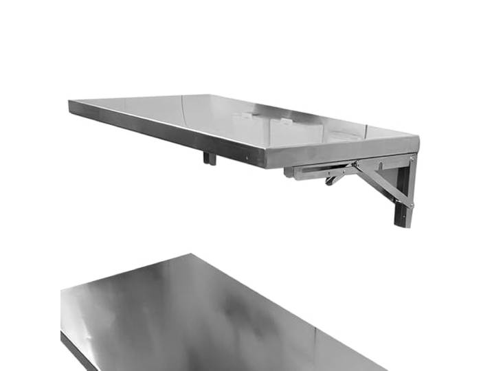 BGBZHMMEE Wand Montierter Klapptisch, Wandklapptisch Edelstahl Klapptisch Wandmontage, Faltbarer Esstisch Für Kleine Räume, (70x40cm/28x16in)