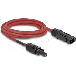 Delock, Zubehör Stromerzeuger, DL4 Solar Kabel 4mm Stecker zu Buchse 3m rot (Solarkabel)