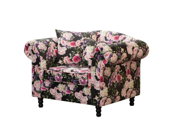 Sessel mit Muster Multicolor Samt 120 x 84 x 79cm