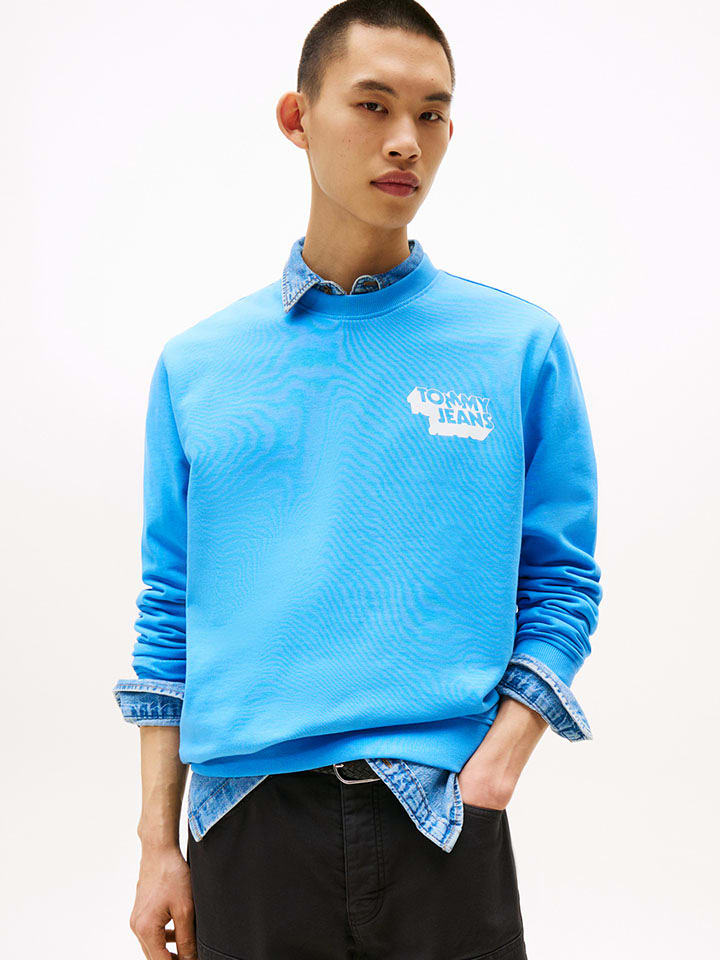 TOMMY JEANS Sweatshirt in Hellblau - M