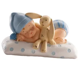 Tortendekoration „schlafendes Baby“ (Junge)