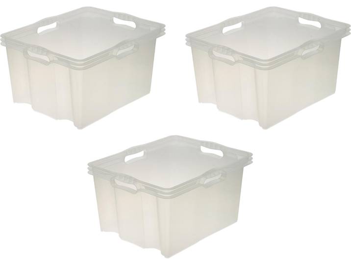 Organizer KEEEPER franz , transparent, B:35cm H:23cm T:43cm, Kunststoff, Aufbewahrungsboxen, Organizer, Aufbewahrungsboxen xl, 24 Liter, hochwertiger Kunststoff