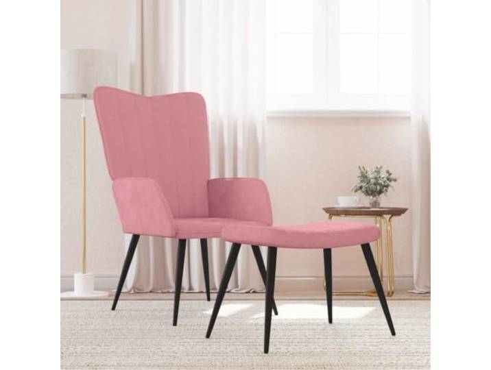 Relaxsessel mit Fußstütze, Velours, Schaumstoff, gepolstert, Rahmen Ästhetische Rückenlehne, weicher Samt, weicher Sitz, stabile Struktur, Fußstütze inklusive, optimaler Komfort