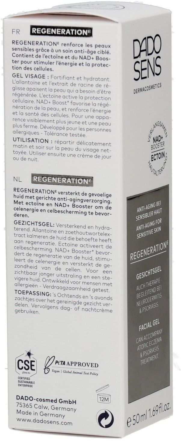 Dado Sens Regeneration E Gesichtsgel 50 ml Gel