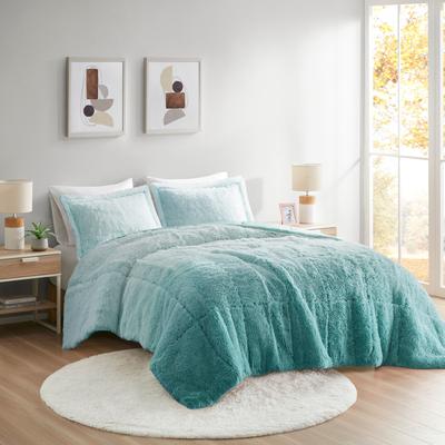 Intelligent Design Brielle Malea Shaggy Faux Fur Ultra-Soft Comforter Set with Matching Shams