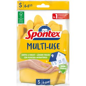 Spontex Gummihandschuhe Multi Use 12202166, Latex, gelb, Größe S