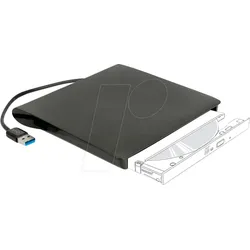DELOCK 42603 - Externes Gehäuse 5.25 Ultra Slim SATA Laufwerk 9,5 mm, USB A Ste