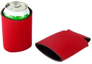 Uplifted Trends Solid Color Can Cooler Sleeve For Beer Soda And Outdoor Drinks red