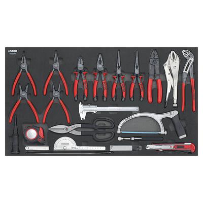 SONIC EQUIPMENT Zangen-Set Zangen- und Schneidwerkzeugsatz SFS-L 22-tlg. 602204