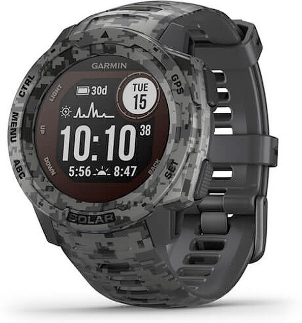 Garmin Instinct Solar Graphite Camo maastokuvio älykello 010-02293-05