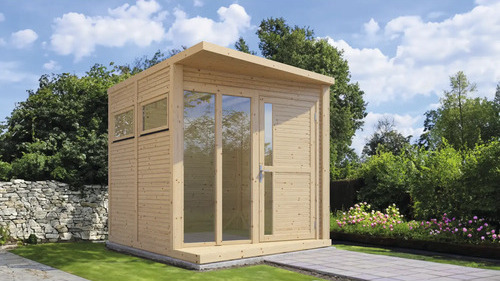 Gartenhaus Bertilo Concept Office inkl. Fußboden 237 x 310 cm natur