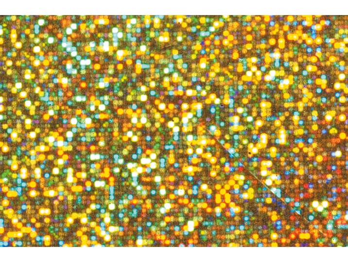 Folia Holografische Folie Dots Gold 40 × 100 cm