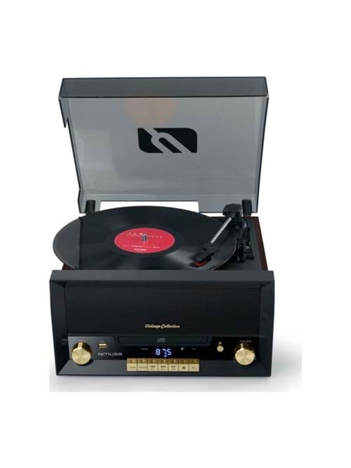 Muse MT-112 W Turntable Micro system FM BT CD USB Retro - Plattenspieler