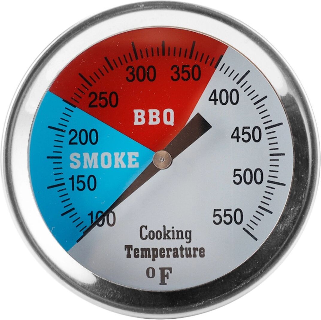 INF Edelstahl Bimetall-Zifferblatt-Thermometer für Ofen & Grill – Mechanisch 100~550℉ Bereich, Axiales Zifferblatt für BBQ,