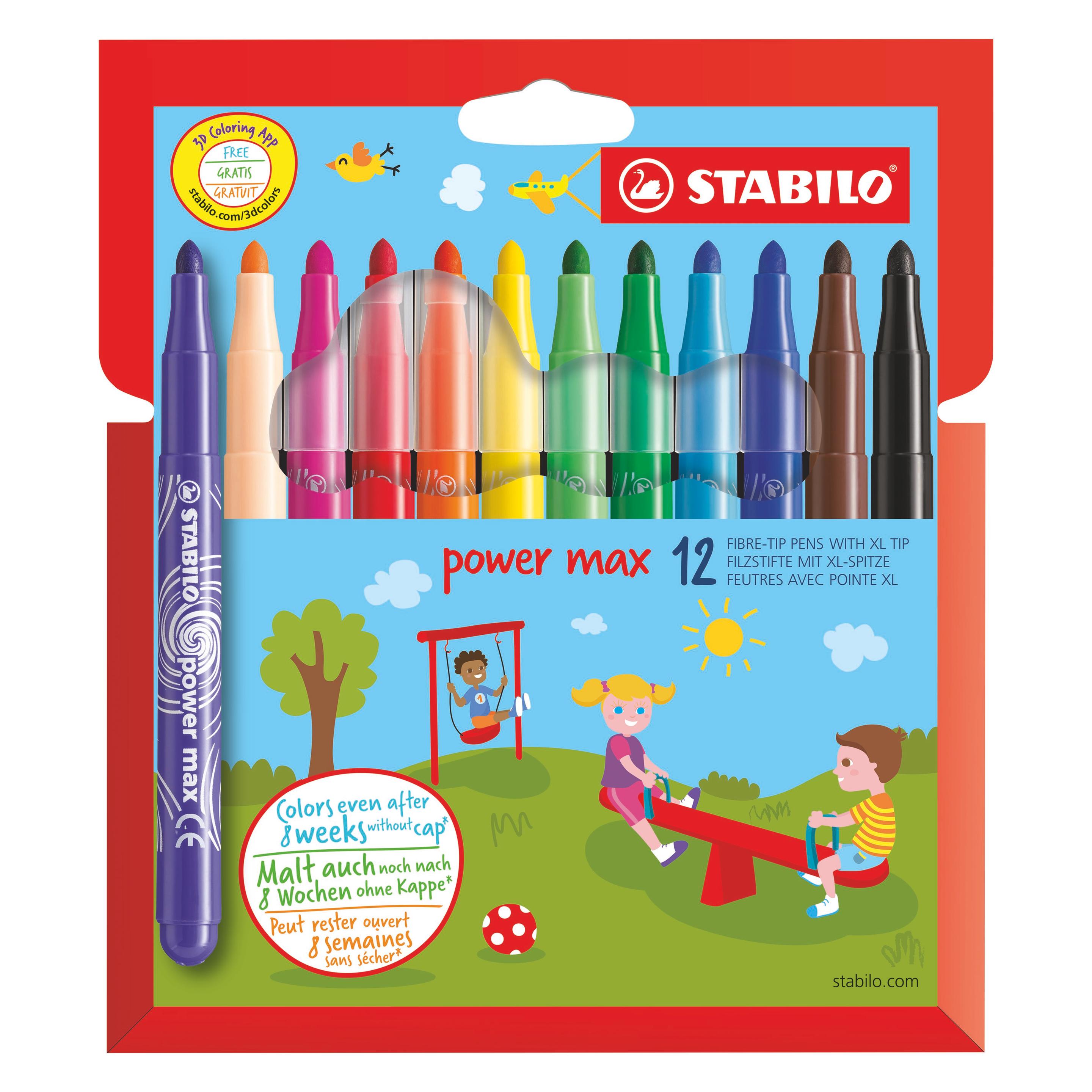 Stabilo power max Fasermaler (12x) (980/12-01)