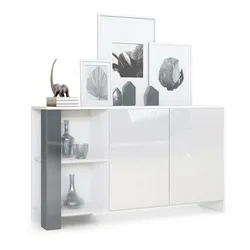 SIDEBOARD Canto Grau Hochglanz